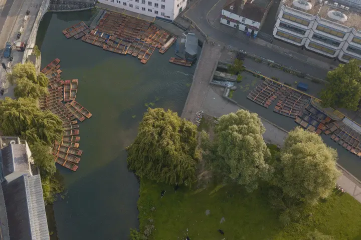 an aerial view of a city