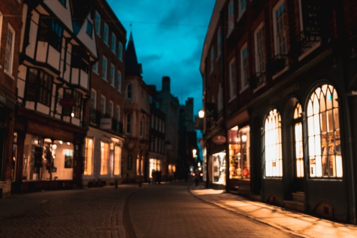 a view of a city street